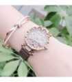 Montre de luxe à strass cadran rotatif  Lucky Clover™