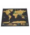 Carte du monde à gratter Noir et Or Taille 82.5x59.4cm