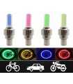 Bouchon de Valve de roue lumineux à LED Voiture Moto Vélo (lot de 2)